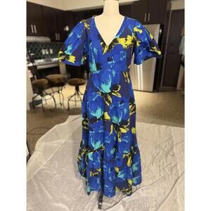 Christopher John Rogers x Target Floral Puff Sleeve Maxi dress size 6 Or Small